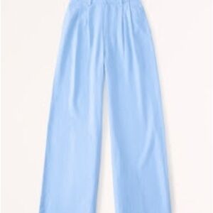 NWT Abercrombie Tailored Linen-Blend Wide Leg Pants
